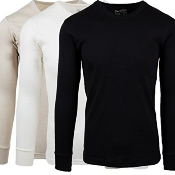 American Heaven Other - AMERICAN ACTIVE Men's 3 Pack 100% Cotton  Base Layer Long Sleeve Thermal - Large